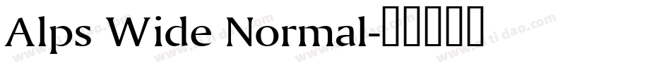 Alps Wide Normal字体转换